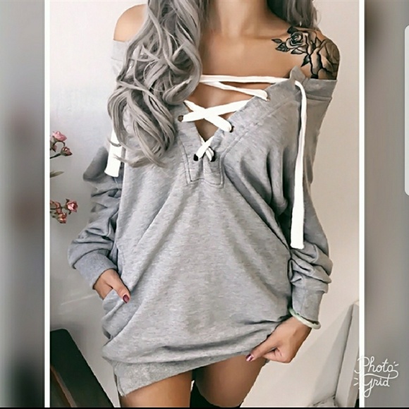 Dresses & Skirts - New French Terry Dress. Sexy with boots!